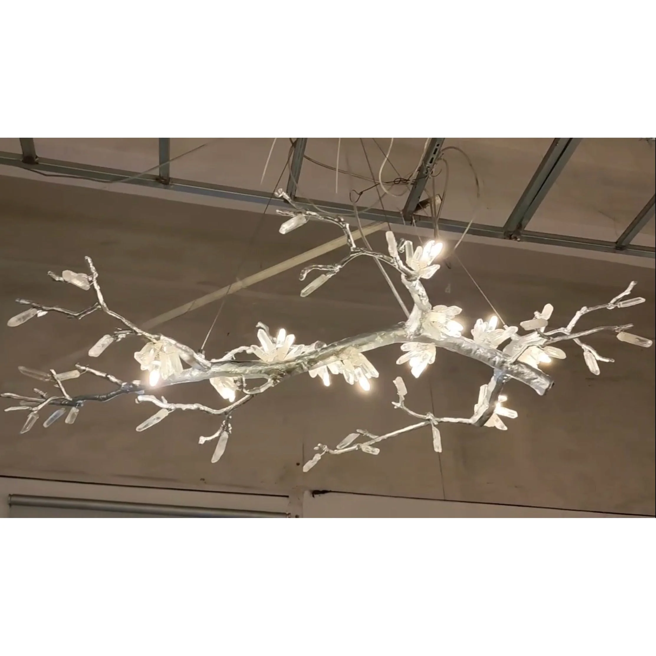 Selenite Crystal Blossom Branching Tree Chandelier - Image 41