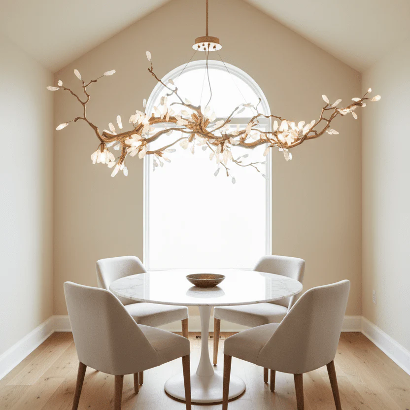 Selenite Crystal Blossom Branching Tree Chandelier - Image 44
