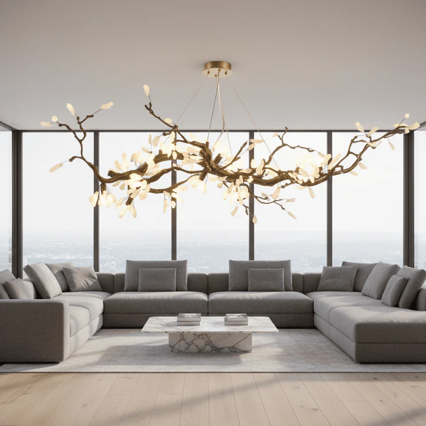 Selenite Crystal Blossom Branching Tree Chandelier - Image 45