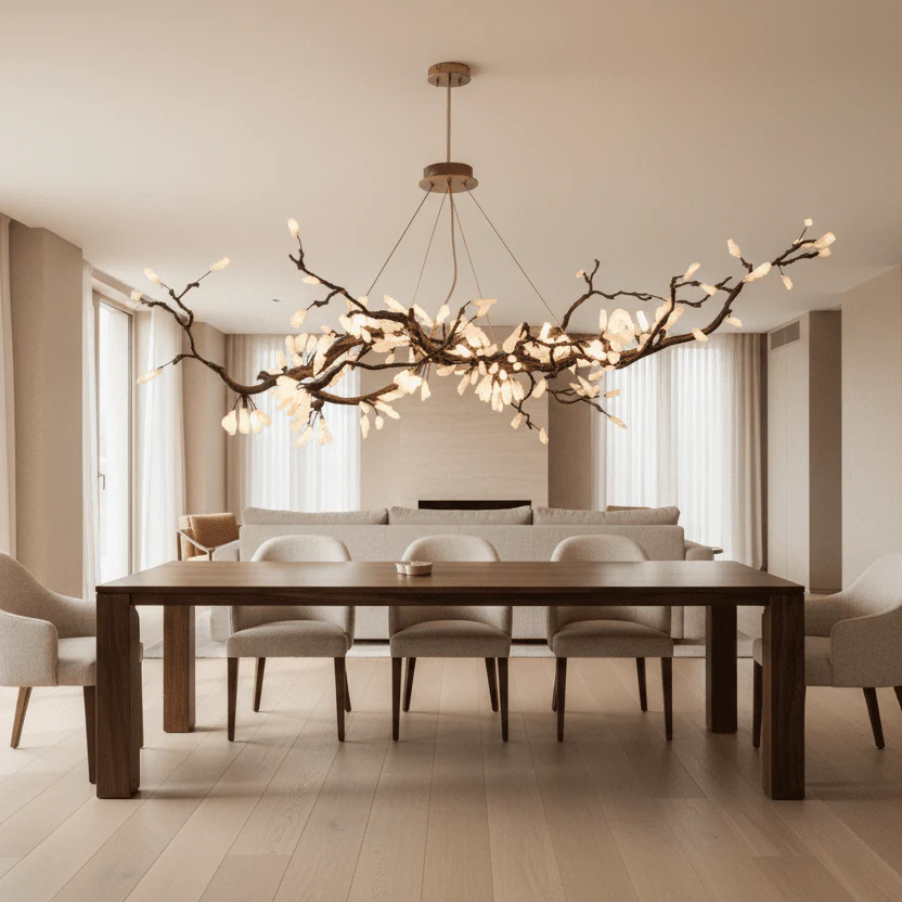 Selenite Crystal Blossom Branching Tree Chandelier - Image 46