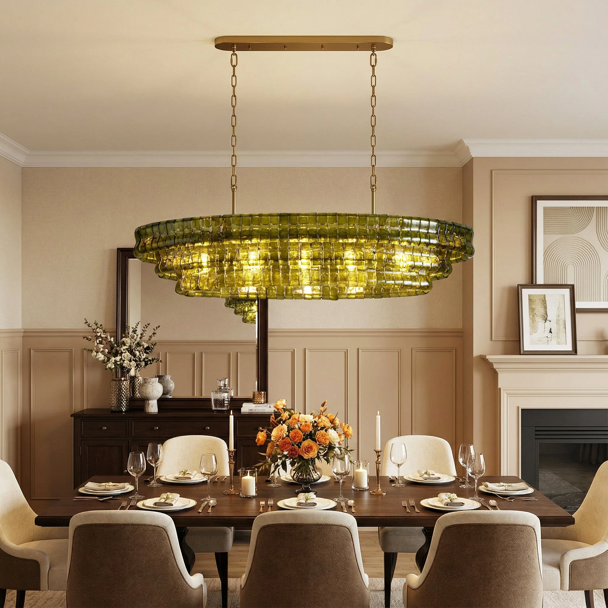 Ghiaccio Oval Chandelier 54"W/65"W - Image 10