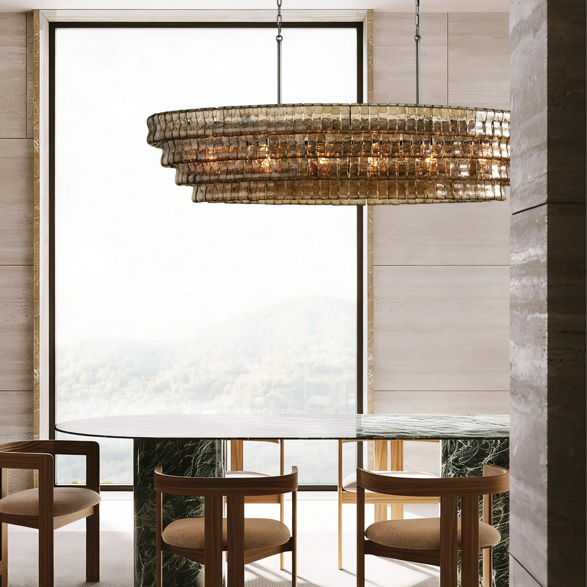 Ghiaccio Oval Chandelier 54"W/65"W - Image 3
