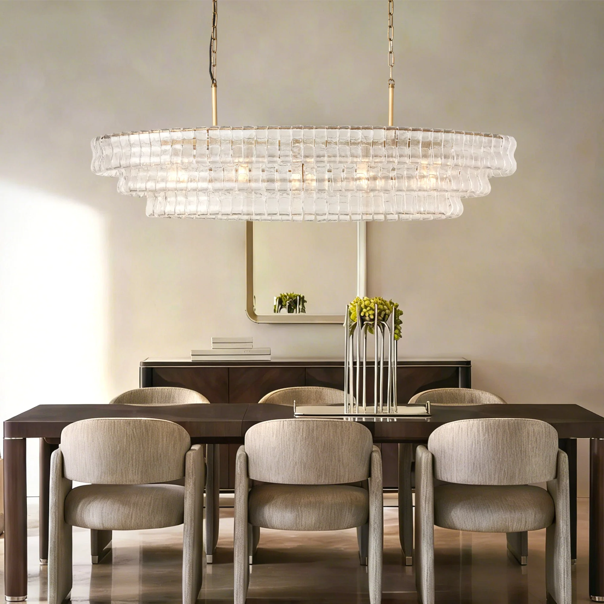 Ghiaccio Oval Chandelier 54"W/65"W - Image 6