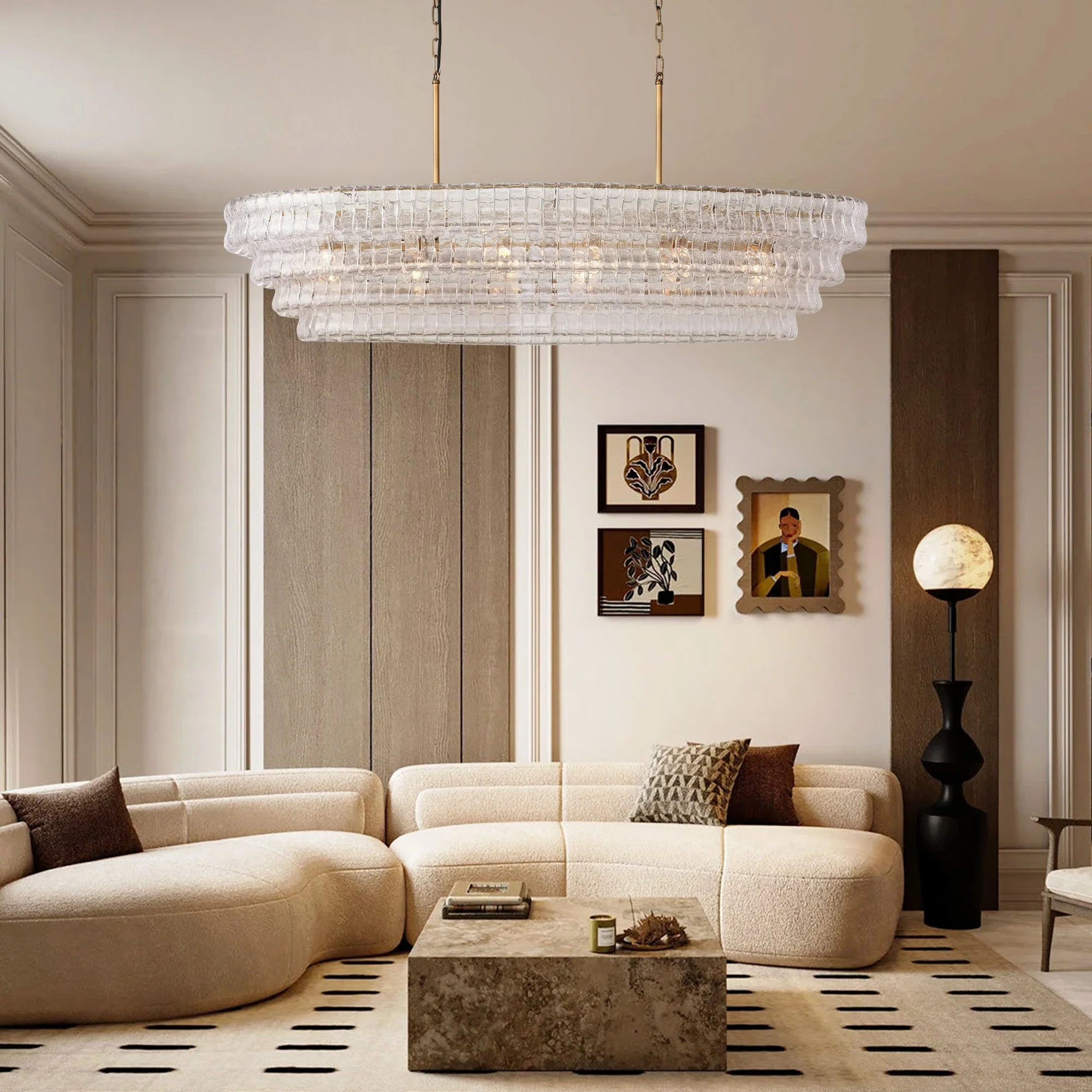 Ghiaccio Oval Chandelier 54"W/65"W - Image 7