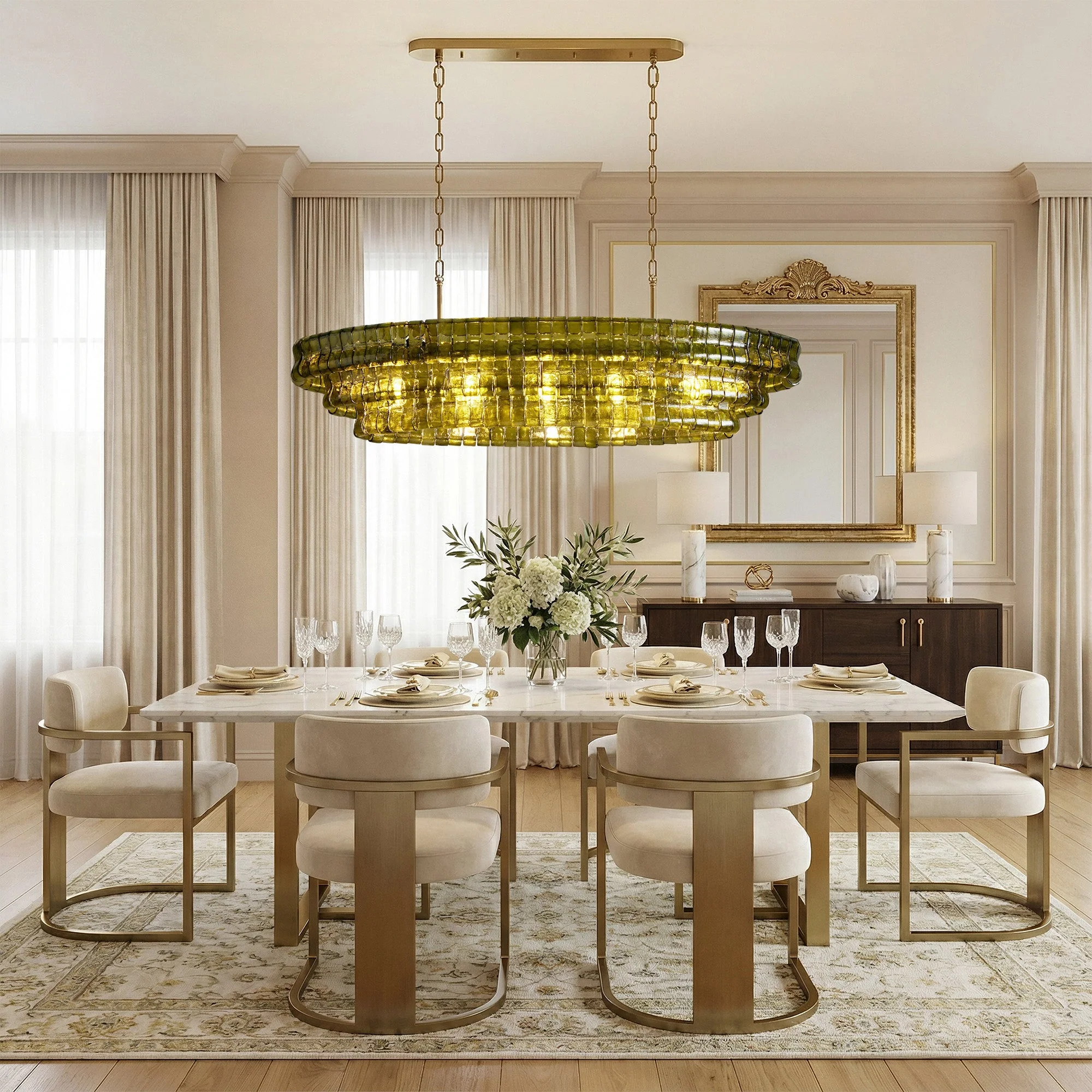 Ghiaccio Oval Chandelier 54"W/65"W - Image 9