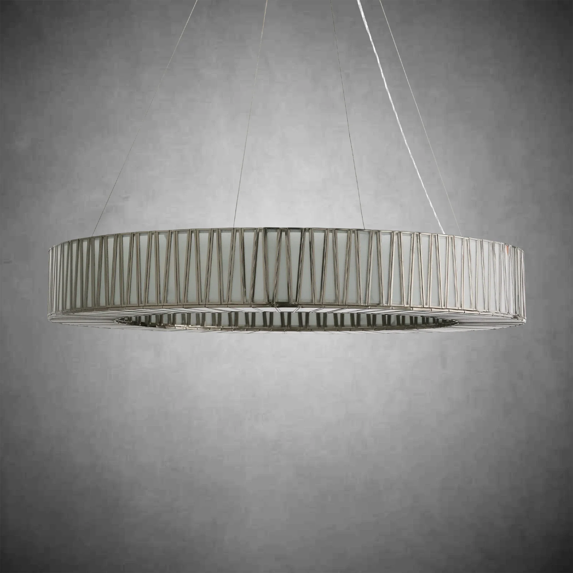 Jeunet Glass Round Chandelier 24" 36'' 42" 60''D - Image 14