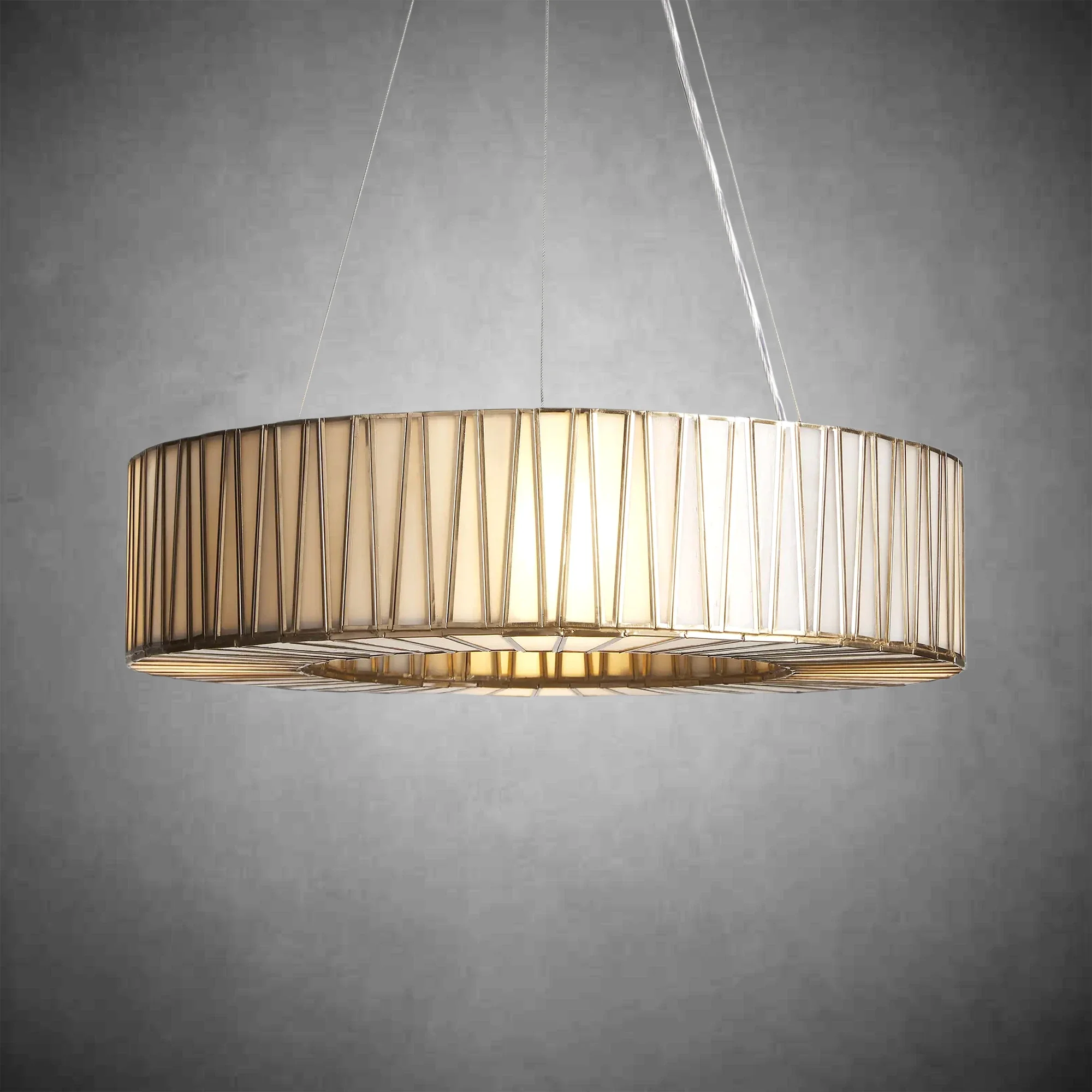 Jeunet Glass Round Chandelier 24" 36'' 42" 60''D - Image 4