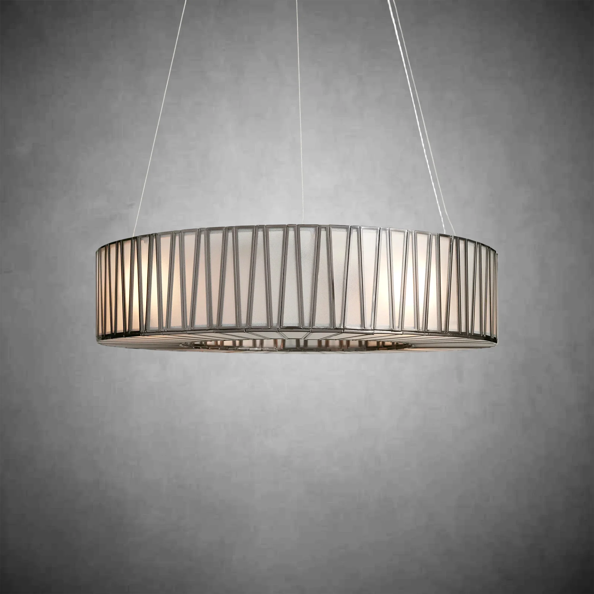 Jeunet Glass Round Chandelier 24" 36'' 42" 60''D - Image 5