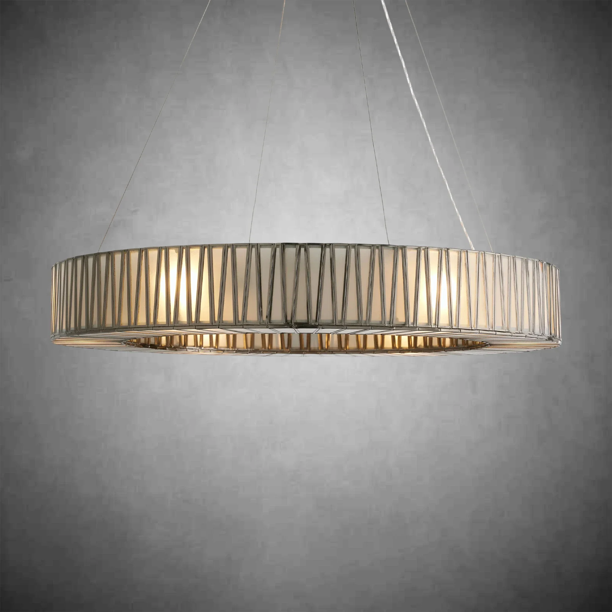 Jeunet Glass Round Chandelier 24" 36'' 42" 60''D - Image 7