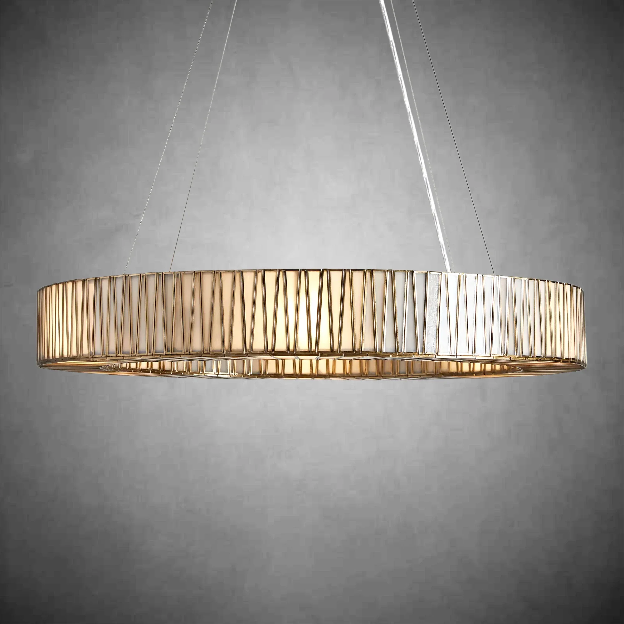 Jeunet Glass Round Chandelier 24" 36'' 42" 60''D - Image 8