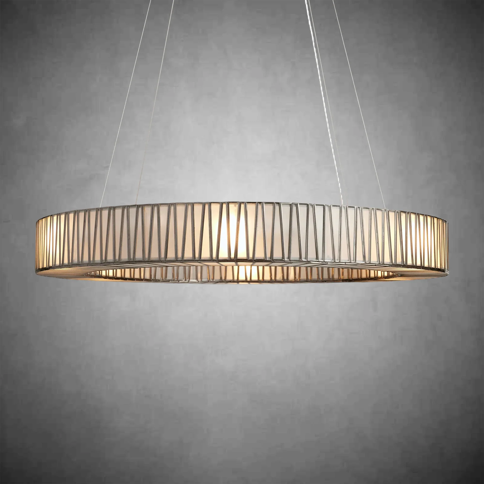 Jeunet Glass Round Chandelier 24" 36'' 42" 60''D - Image 9