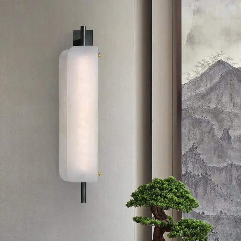 Joisse  Alabaster Linear Wall Sconce Modern - Image 2