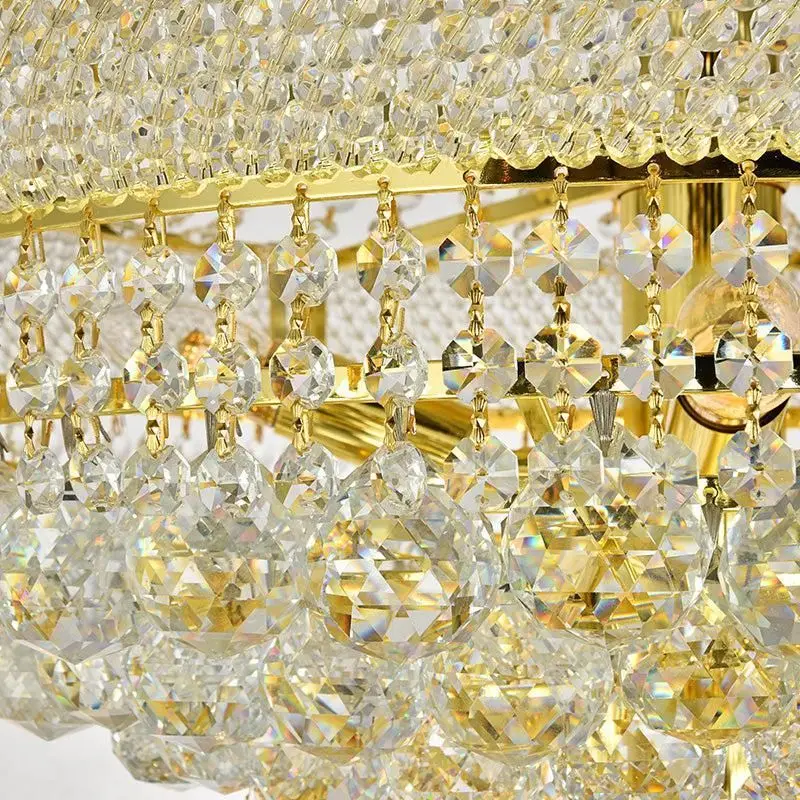 Kaler Elegant Luxury Living Room Three Tier Crystal Chandelier 30" D - Image 9