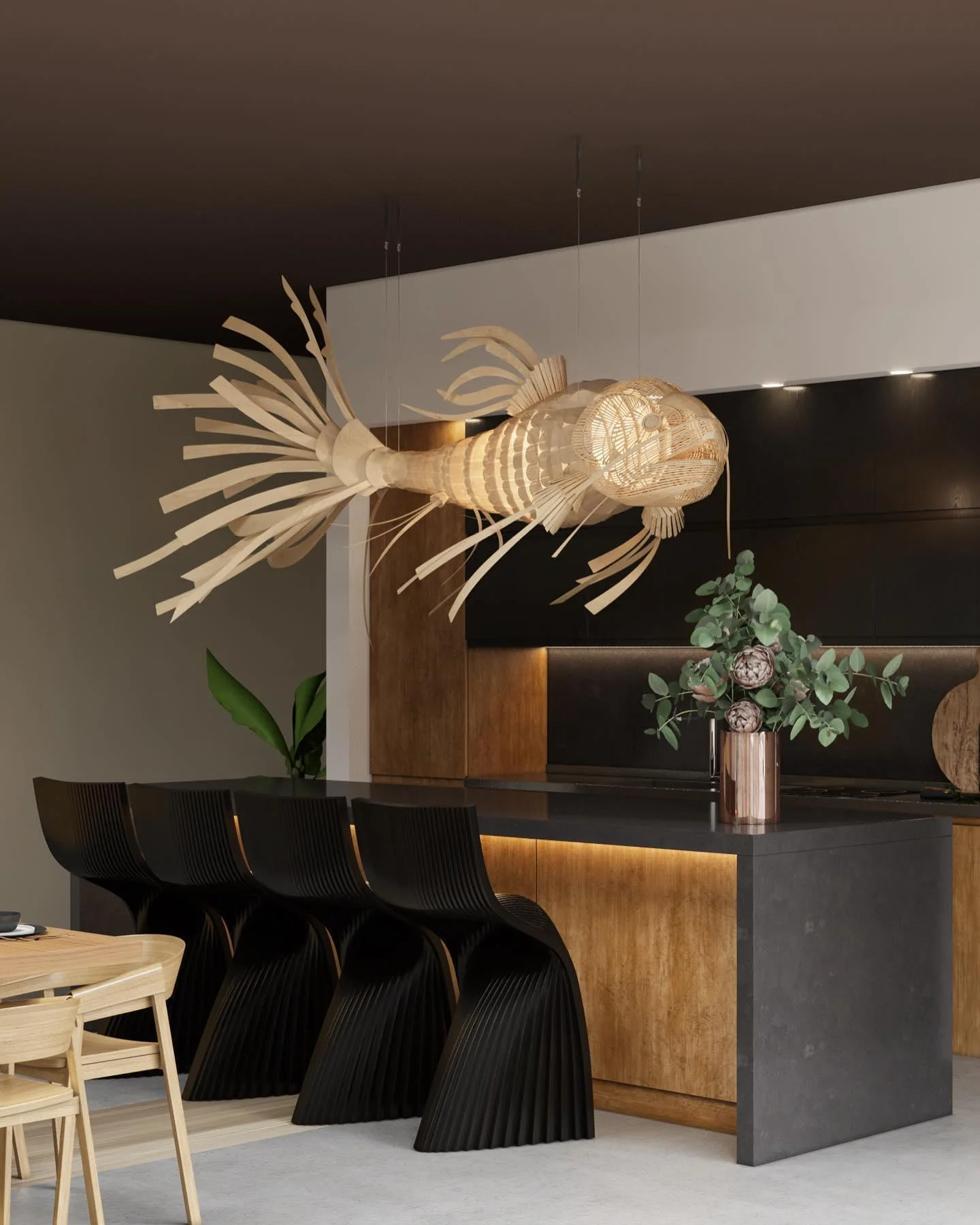 Koi Crystal Spiral Chandelier - Image 24