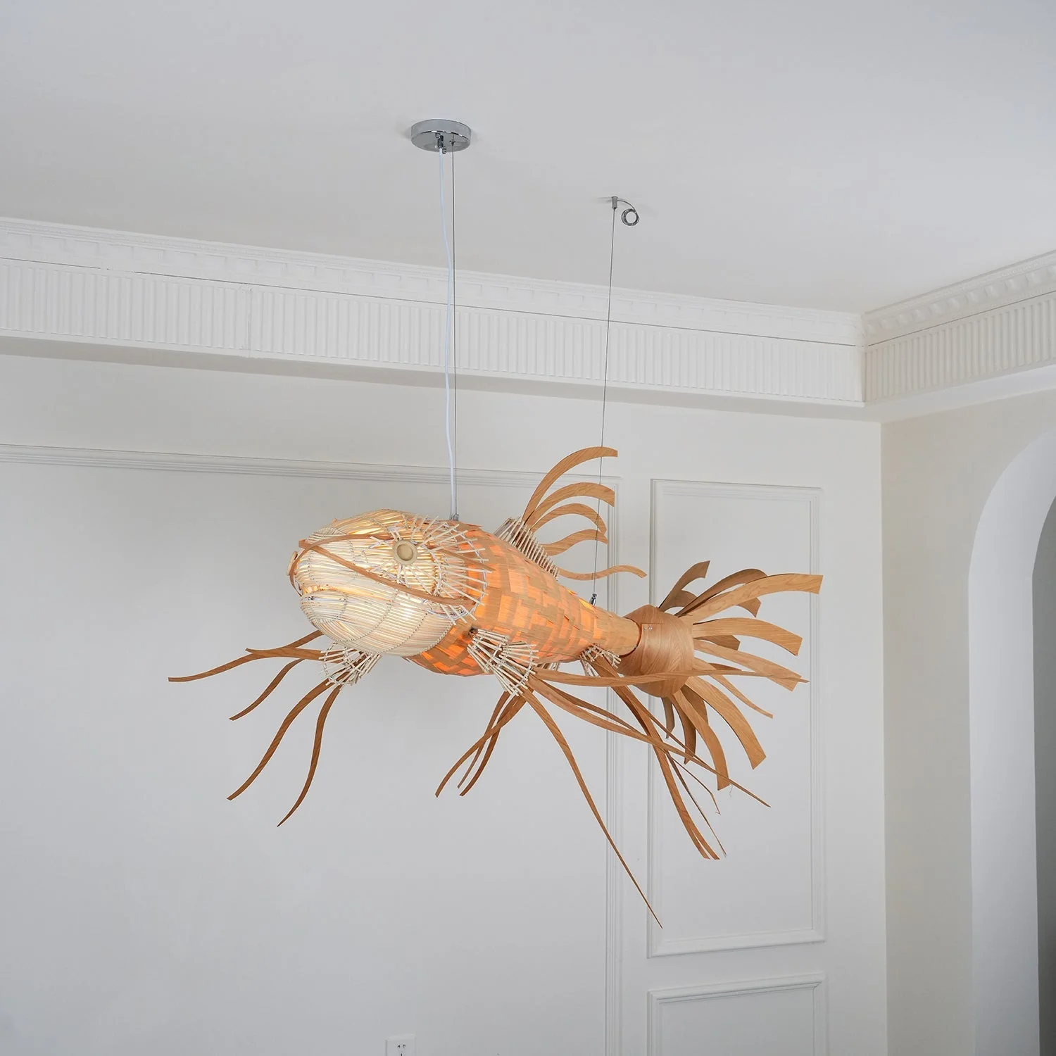 Koi Crystal Spiral Chandelier - Image 6