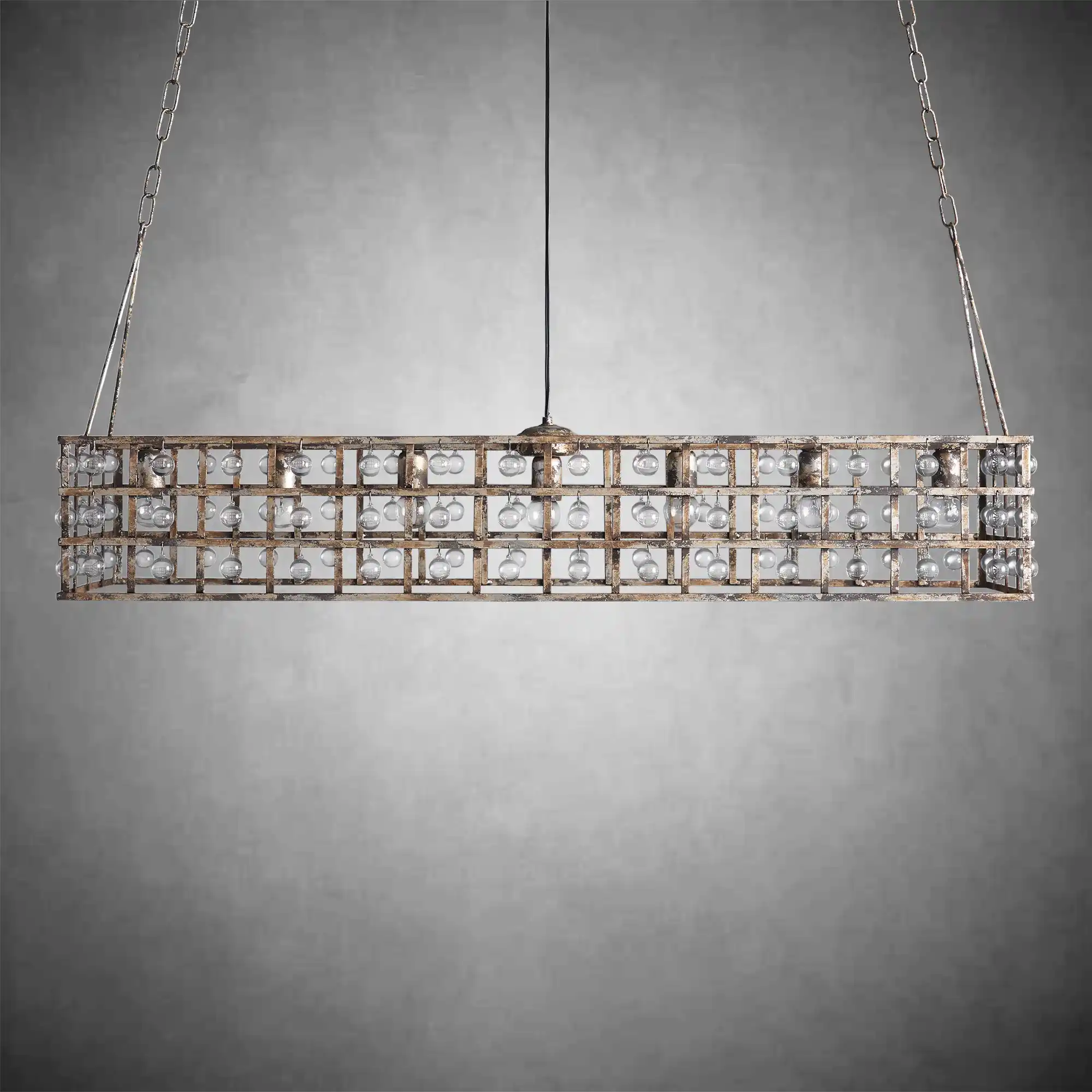 La Cage Rectangular Chandelier 7 Light - Image 4