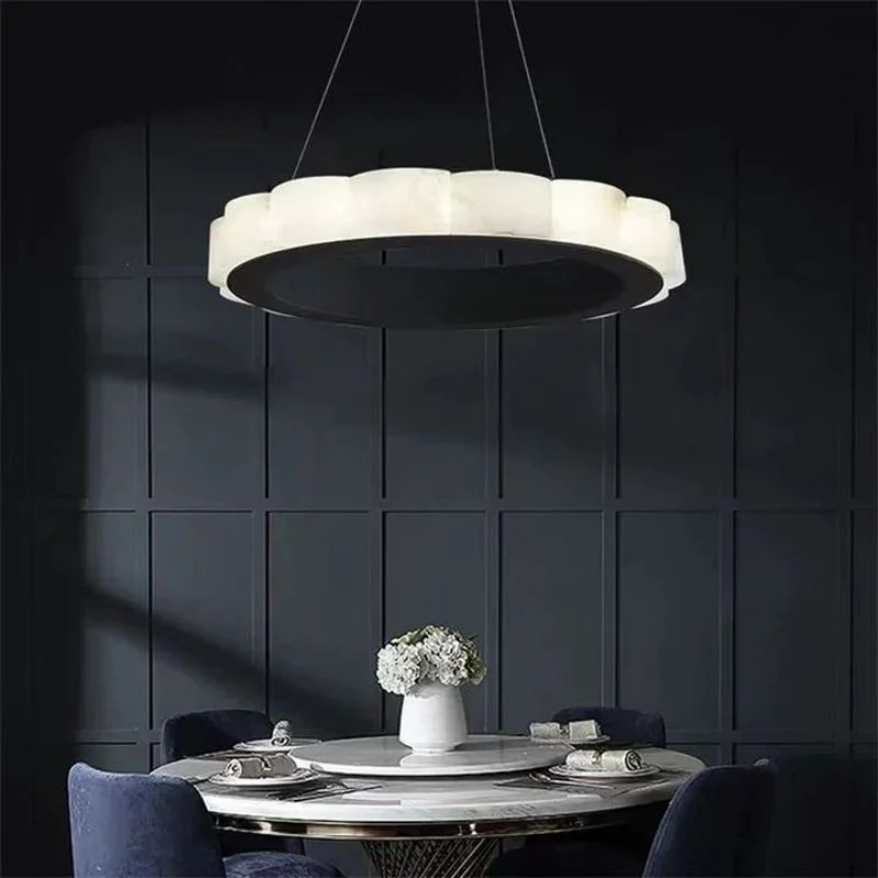 Scott Alabster Black Round Chandelier - Image 2