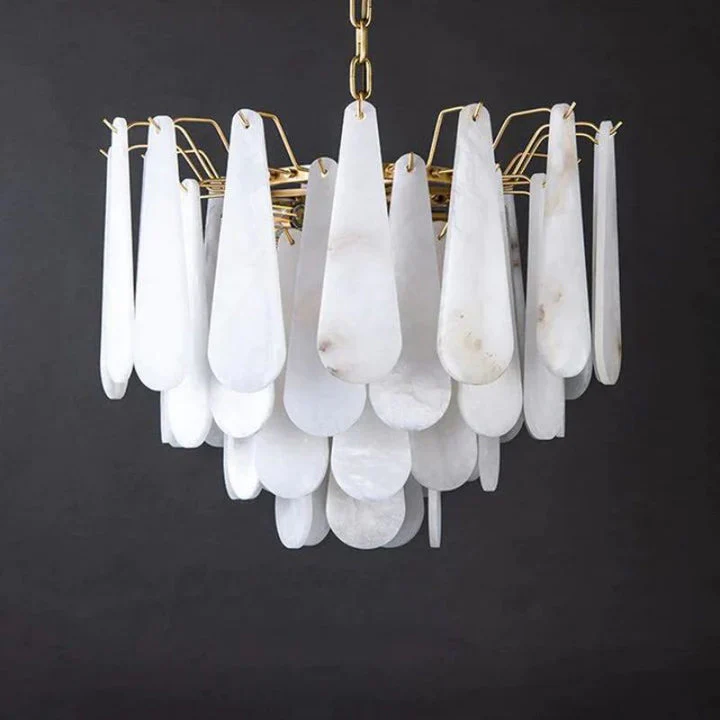 Merlin Laura Alabster Feathery Chandelier - Image 6