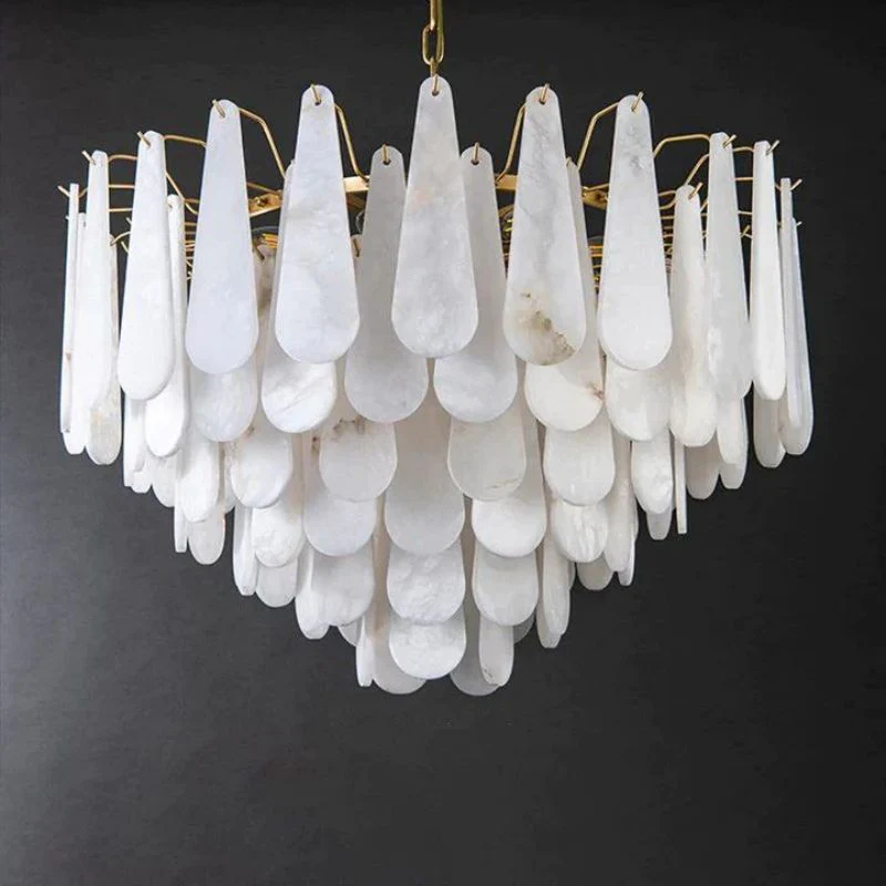 Merlin Laura Alabster Feathery Chandelier - Image 7