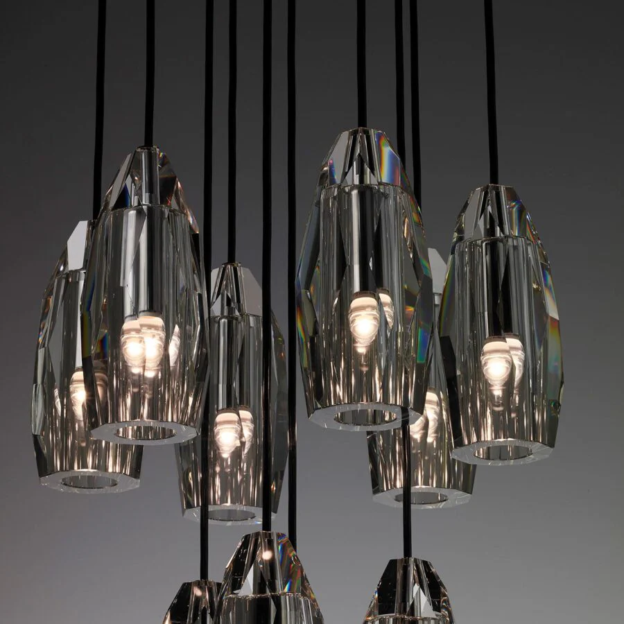 Lafi Crystal Glass Round Chandelier - Image 2