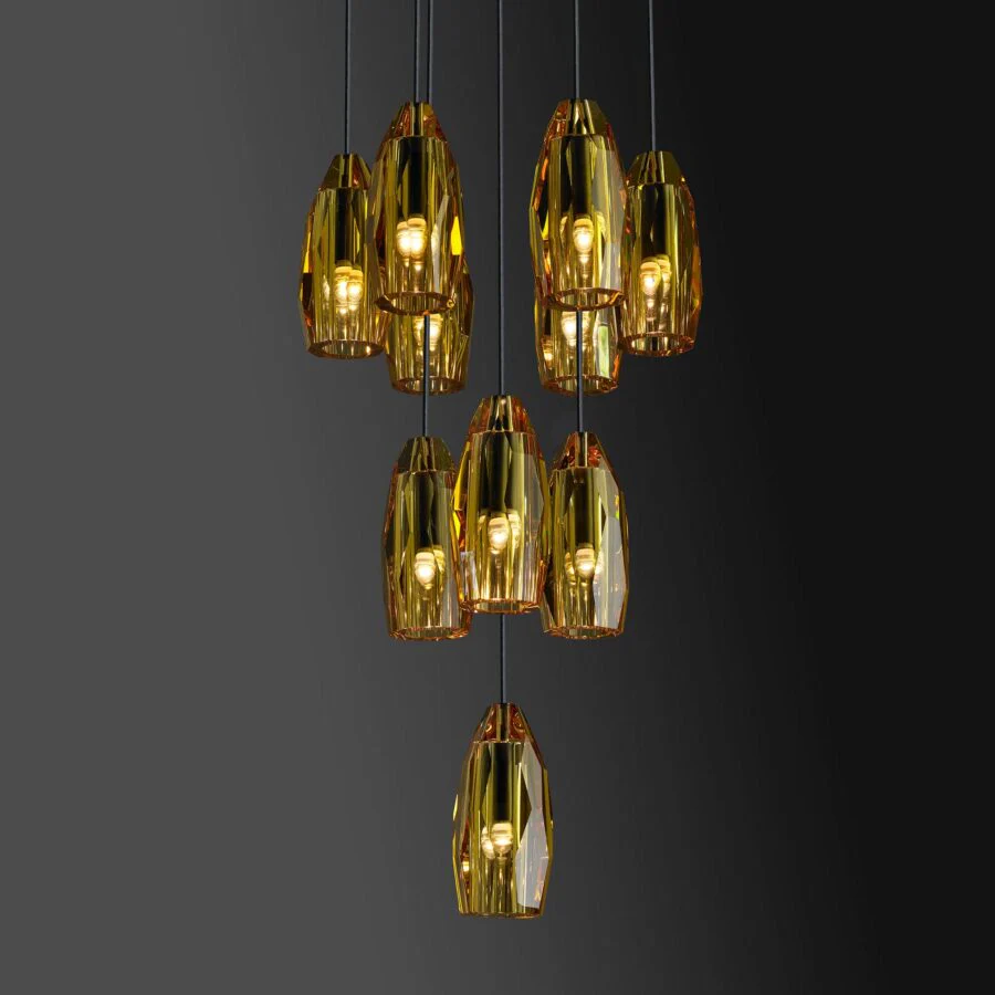Lafi Crystal Glass Round Chandelier - Image 3
