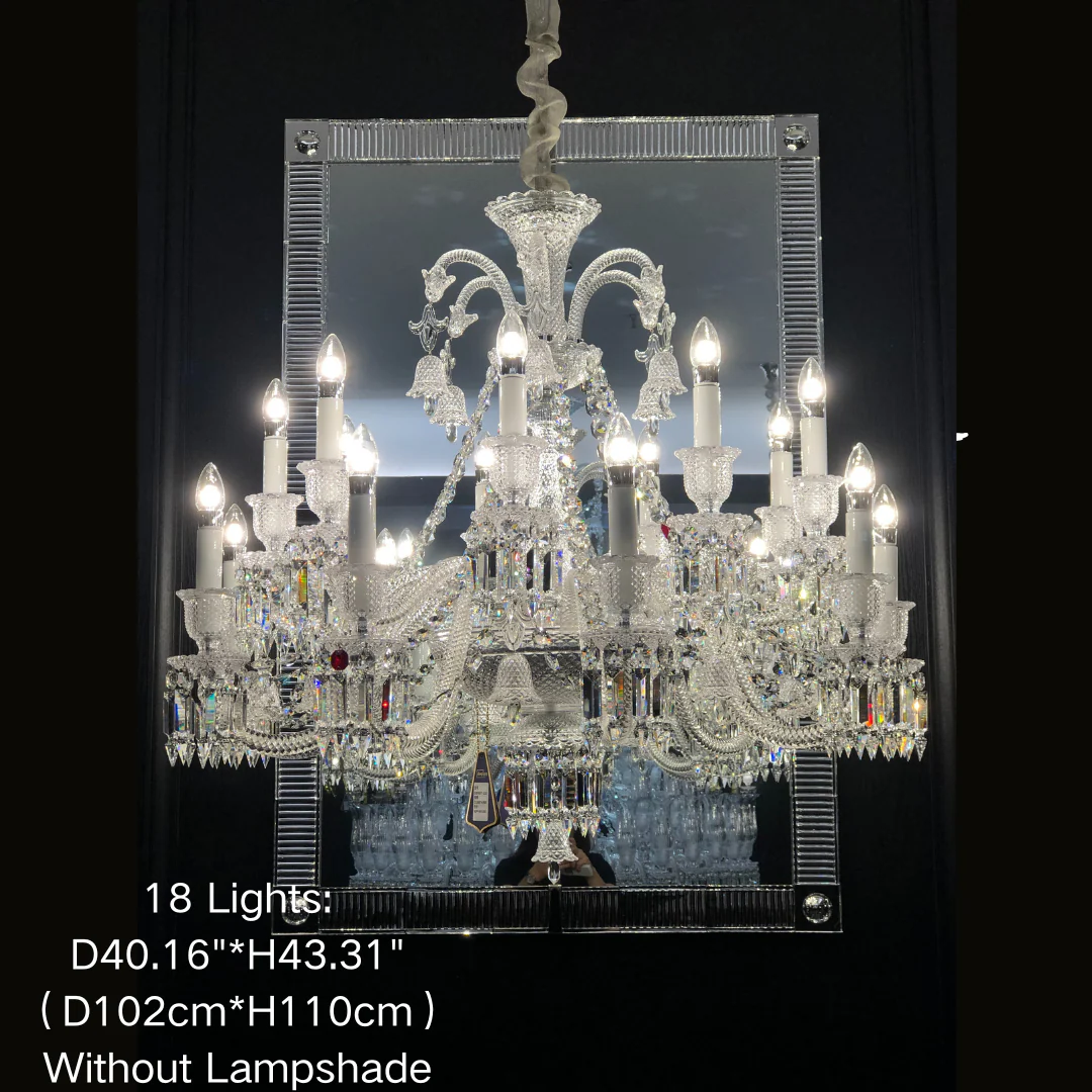 Light Luxury Classic Short Version Tiered Candle Light Crystal Chandelier for High-ceiling Rooms/Living Room - Image 13