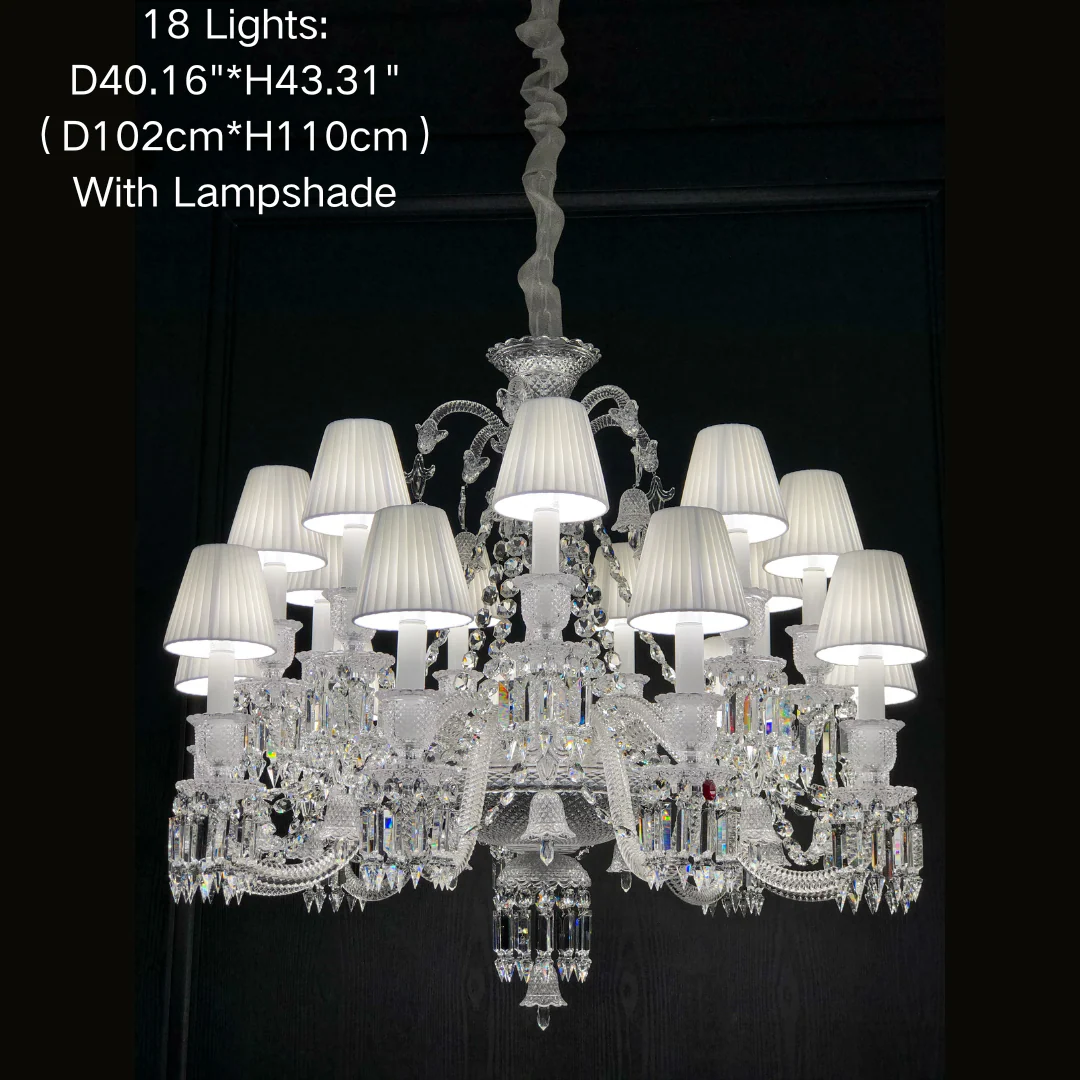 Light Luxury Classic Short Version Tiered Candle Light Crystal Chandelier for High-ceiling Rooms/Living Room - Image 14