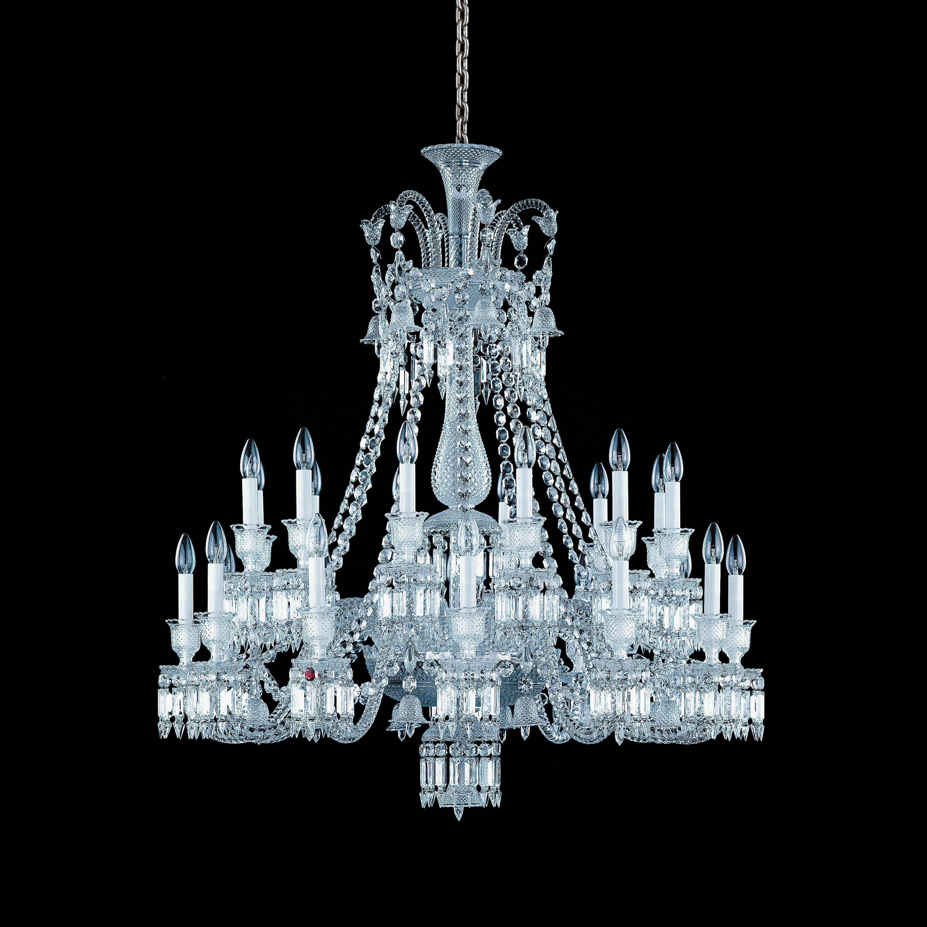 Light Luxury Classic Short Version Tiered Candle Light Crystal Chandelier for High-ceiling Rooms/Living Room - Image 9