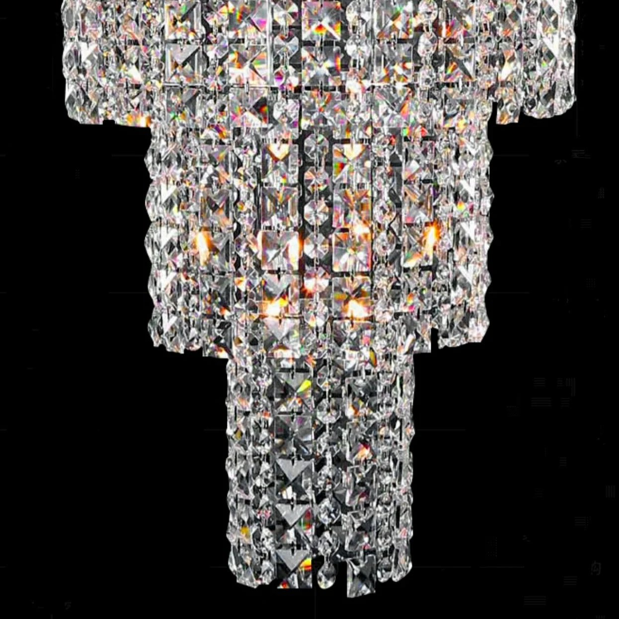 Large Multi-pieces Crystal Chandelier Stylish Ceiling Light Fixture For Foyer Living Room Staircase - Image 6