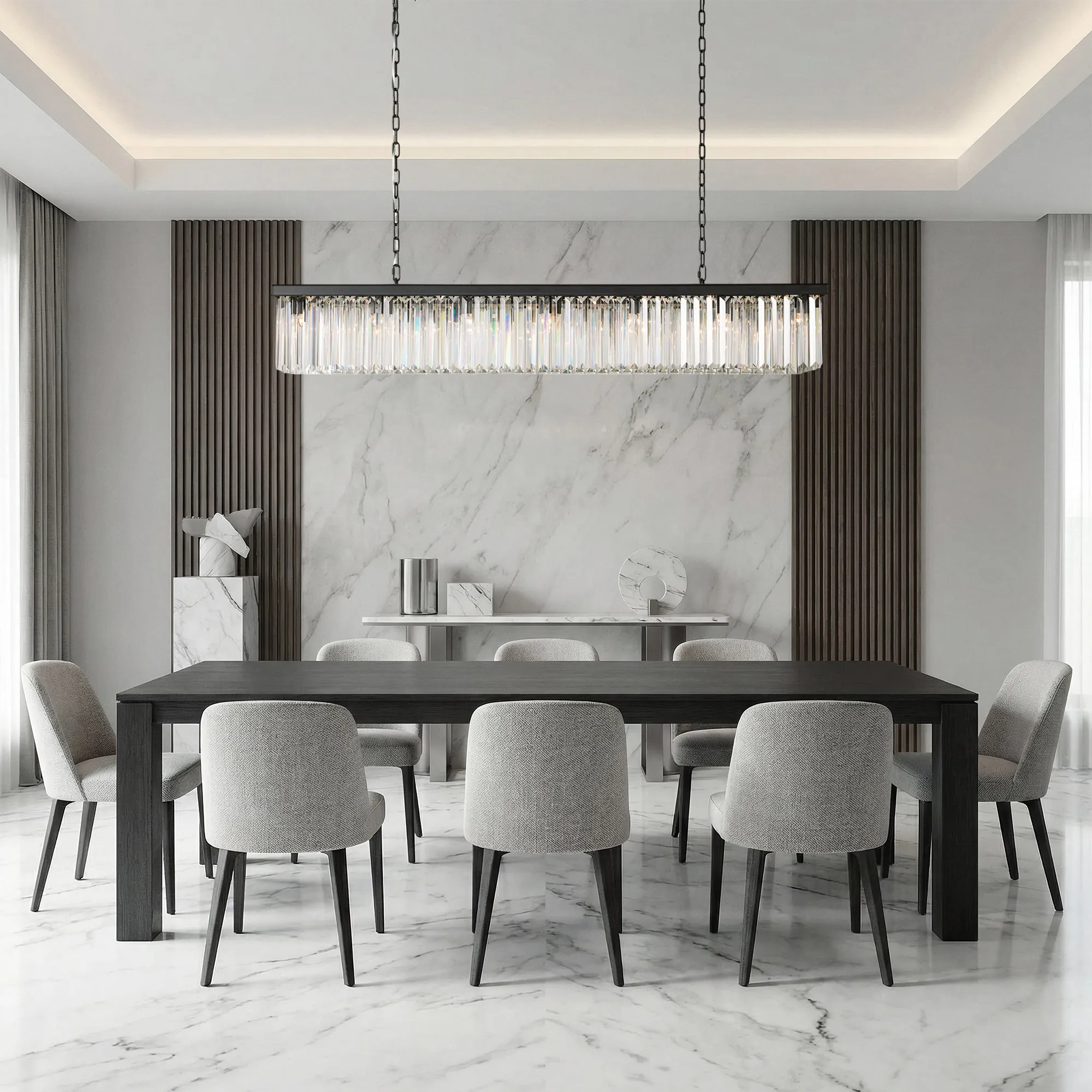 Leyland Rectangular Chandelier 60''72'' - Image 3