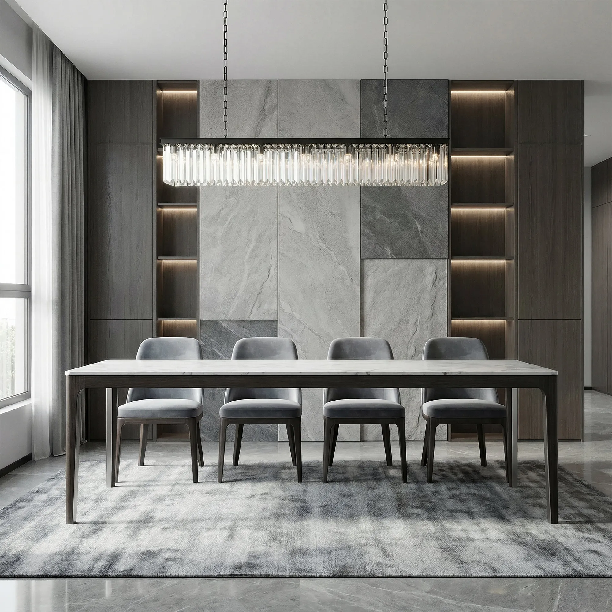 Leyland Rectangular Chandelier 60''72'' - Image 4