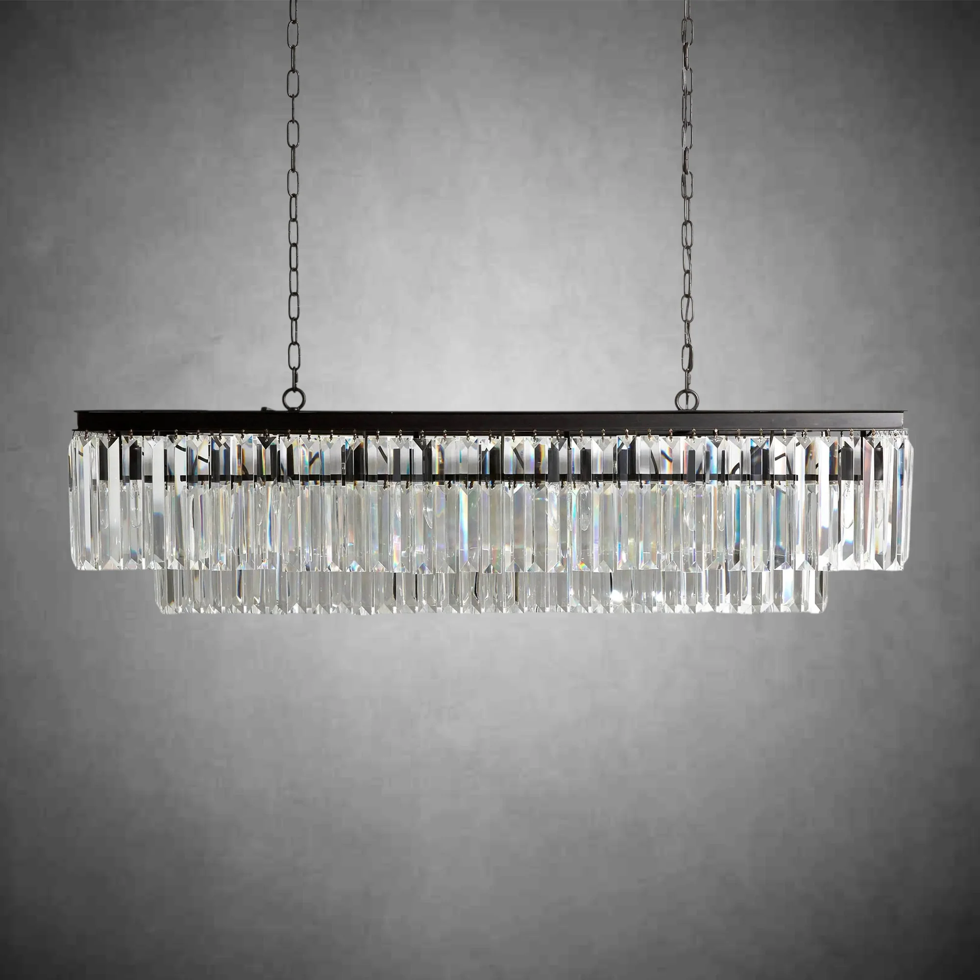 Leyland Tiered Rectangular Chandelier - Image 2