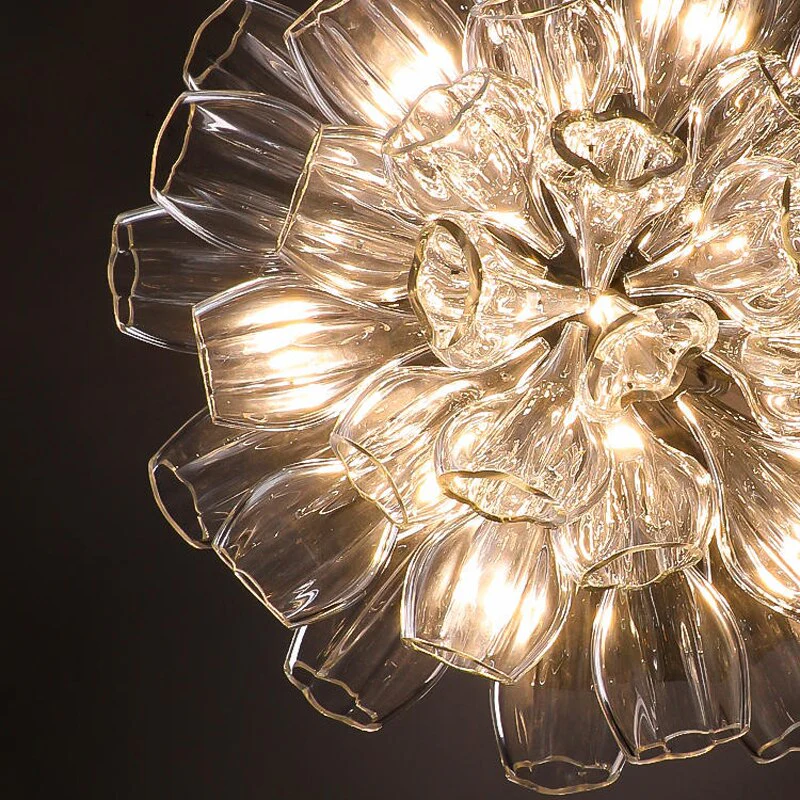 Light Luxury Art Design Petal-like Glass Chandeliers - Image 12