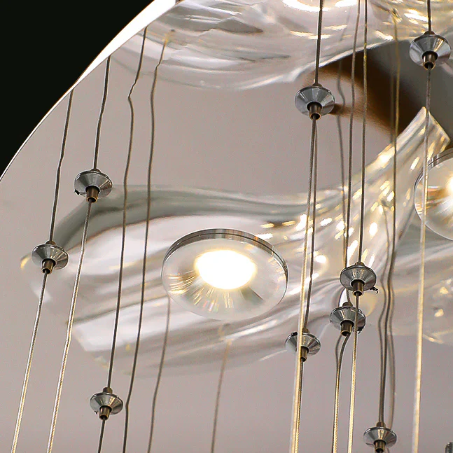 Light Luxury Art Design Petal-like Glass Chandeliers - Image 15