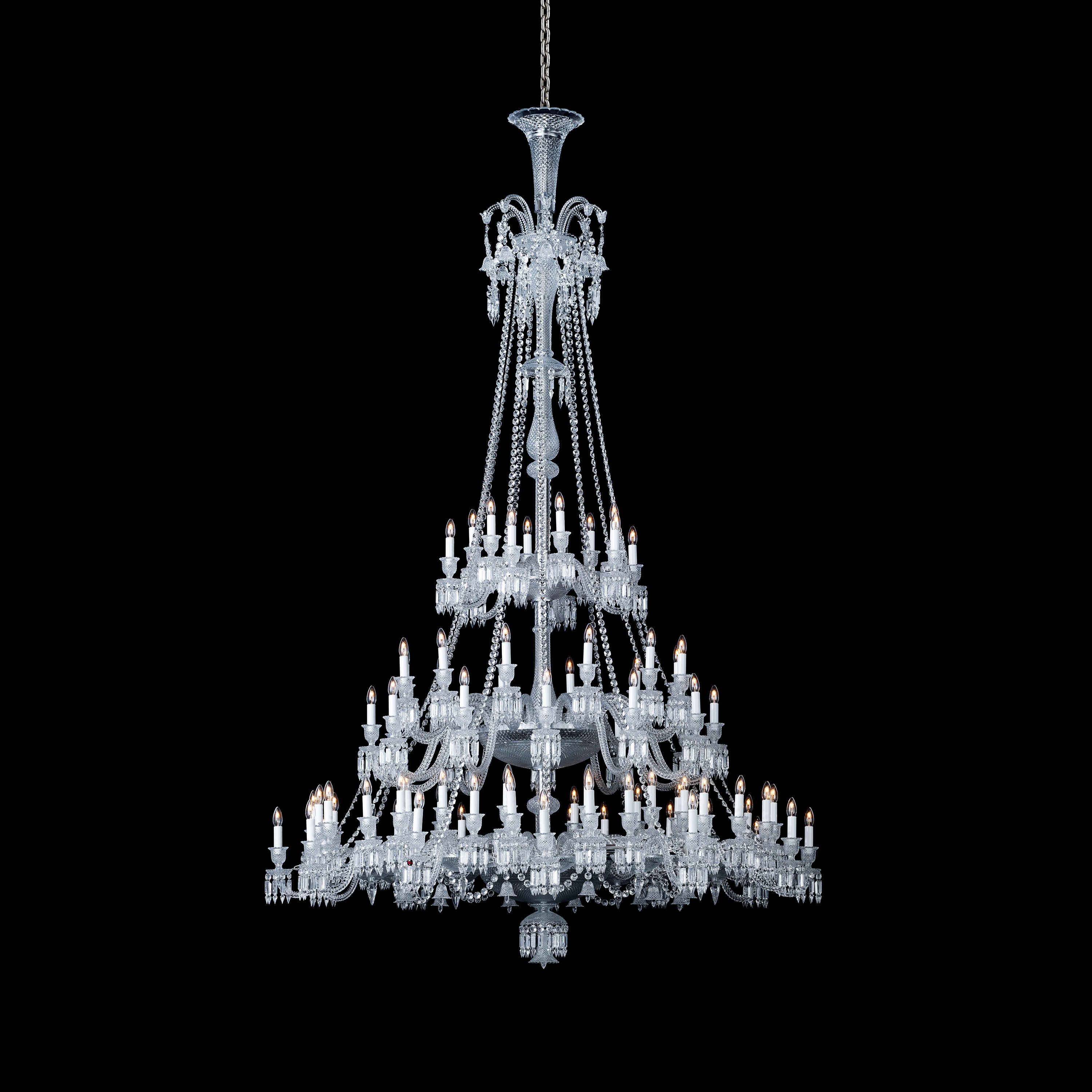 Light Luxury Classic Long Version Tiered Candle Light Crystal Chandelier for High-ceiling Rooms/Living Room - Image 14