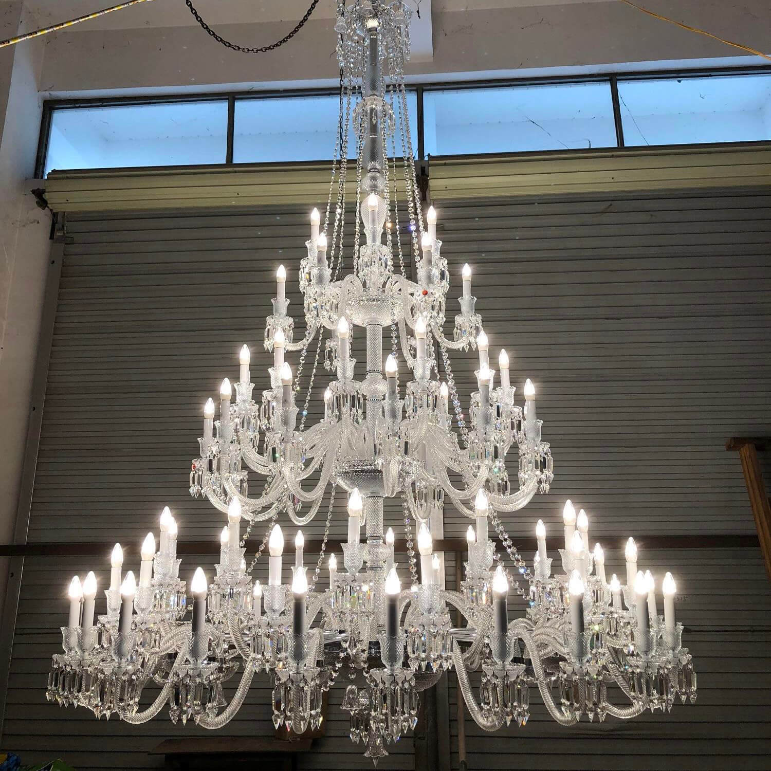 Light Luxury Classic Long Version Tiered Candle Light Crystal Chandelier for High-ceiling Rooms/Living Room - Image 16