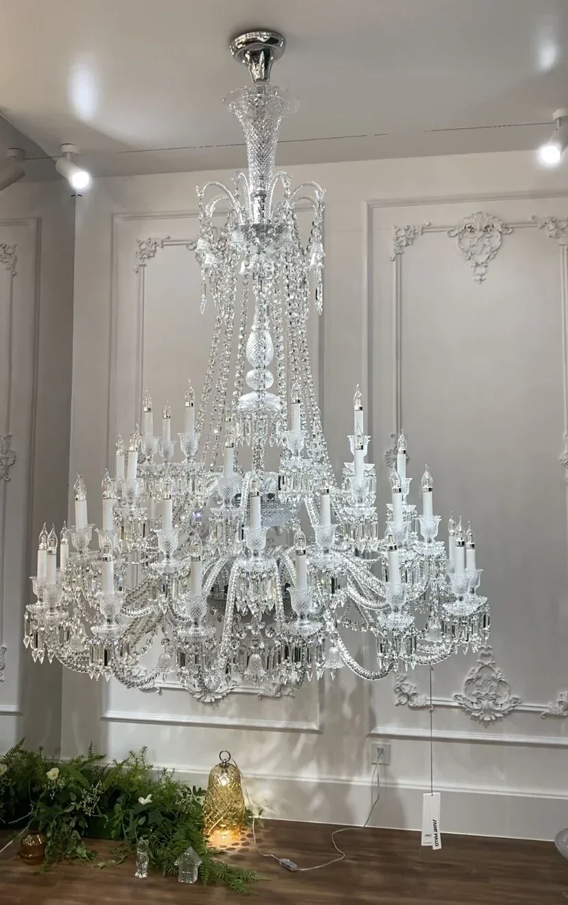 Light Luxury Classic Long Version Tiered Candle Light Crystal Chandelier for High-ceiling Rooms/Living Room - Image 17