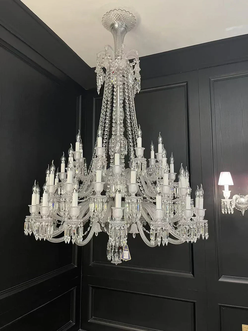 Light Luxury Classic Long Version Tiered Candle Light Crystal Chandelier for High-ceiling Rooms/Living Room - Image 19