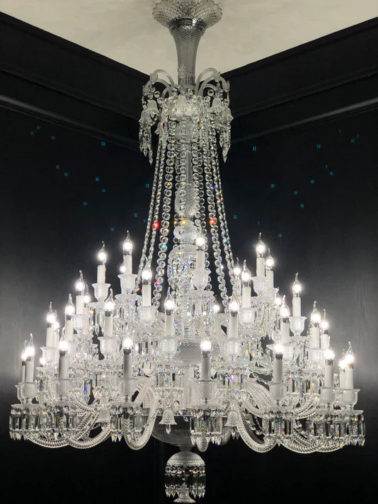 Light Luxury Classic Long Version Tiered Candle Light Crystal Chandelier for High-ceiling Rooms/Living Room - Image 20