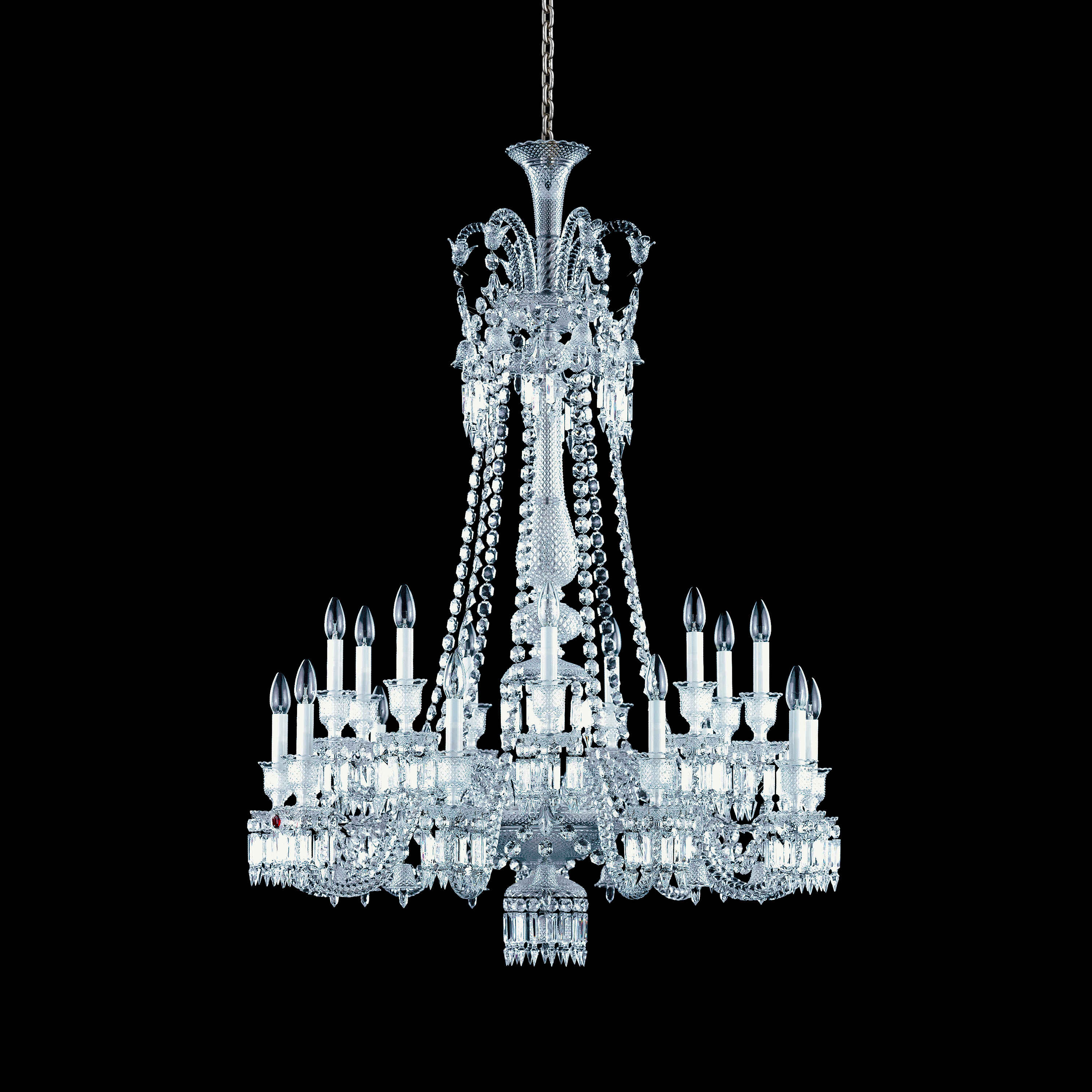 Light Luxury Classic Long Version Tiered Candle Light Crystal Chandelier for High-ceiling Rooms/Living Room - Image 5