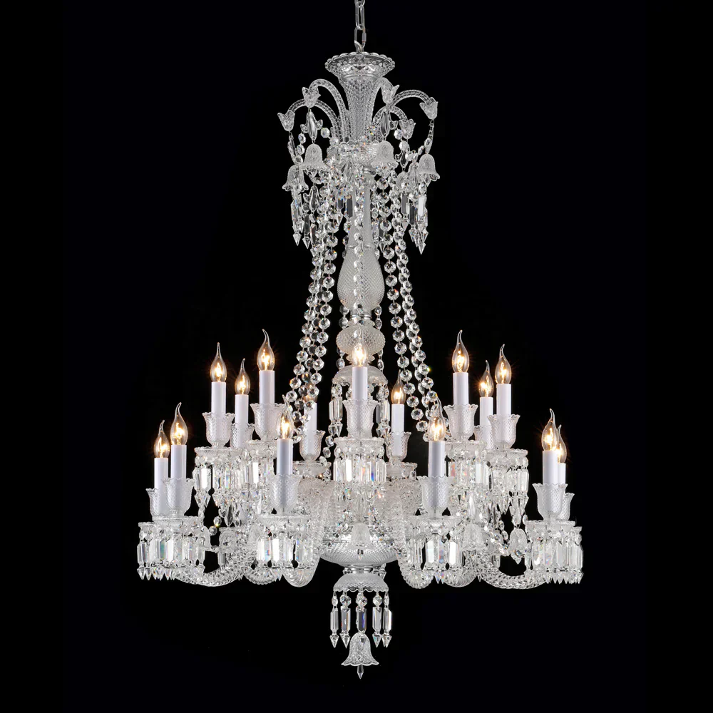 Light Luxury Classic Long Version Tiered Candle Light Crystal Chandelier for High-ceiling Rooms/Living Room - Image 6