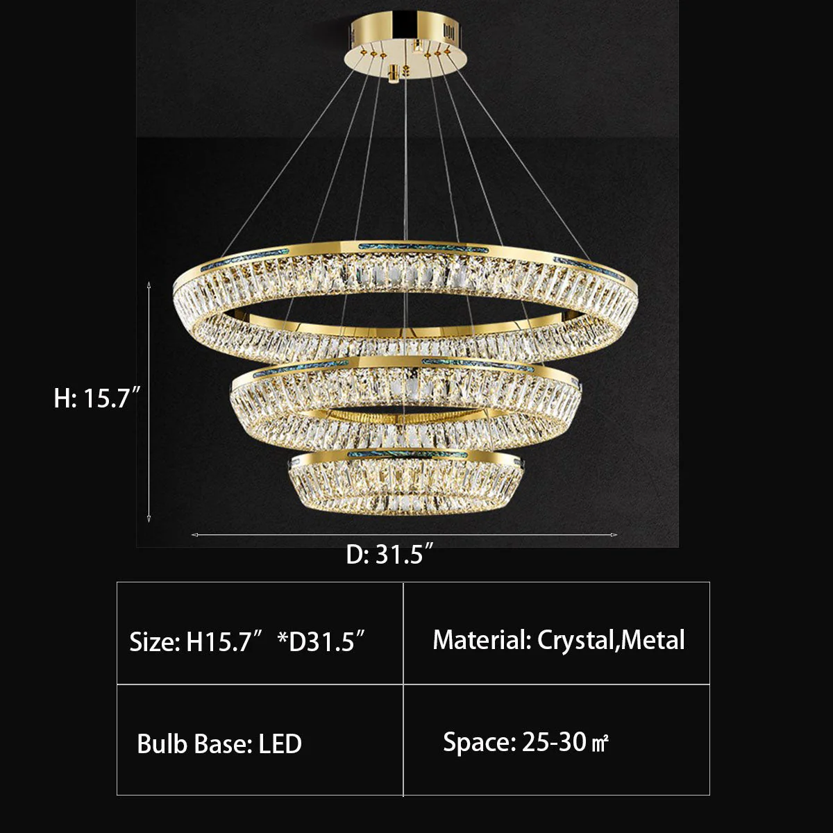 Light Luxury Creative Multi-layer Shell Crystal Art Chandelier for Living/Dining Room - Image 18