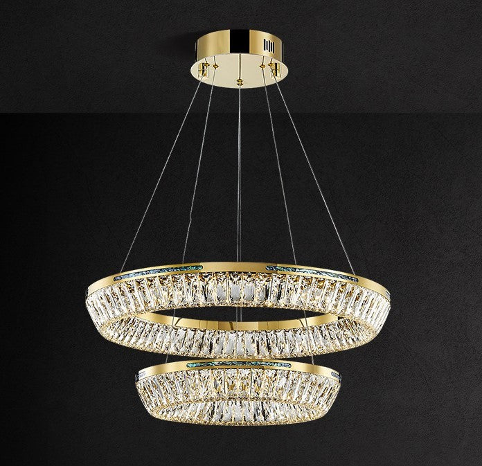 Light Luxury Creative Multi-layer Shell Crystal Art Chandelier for Living/Dining Room - Image 4