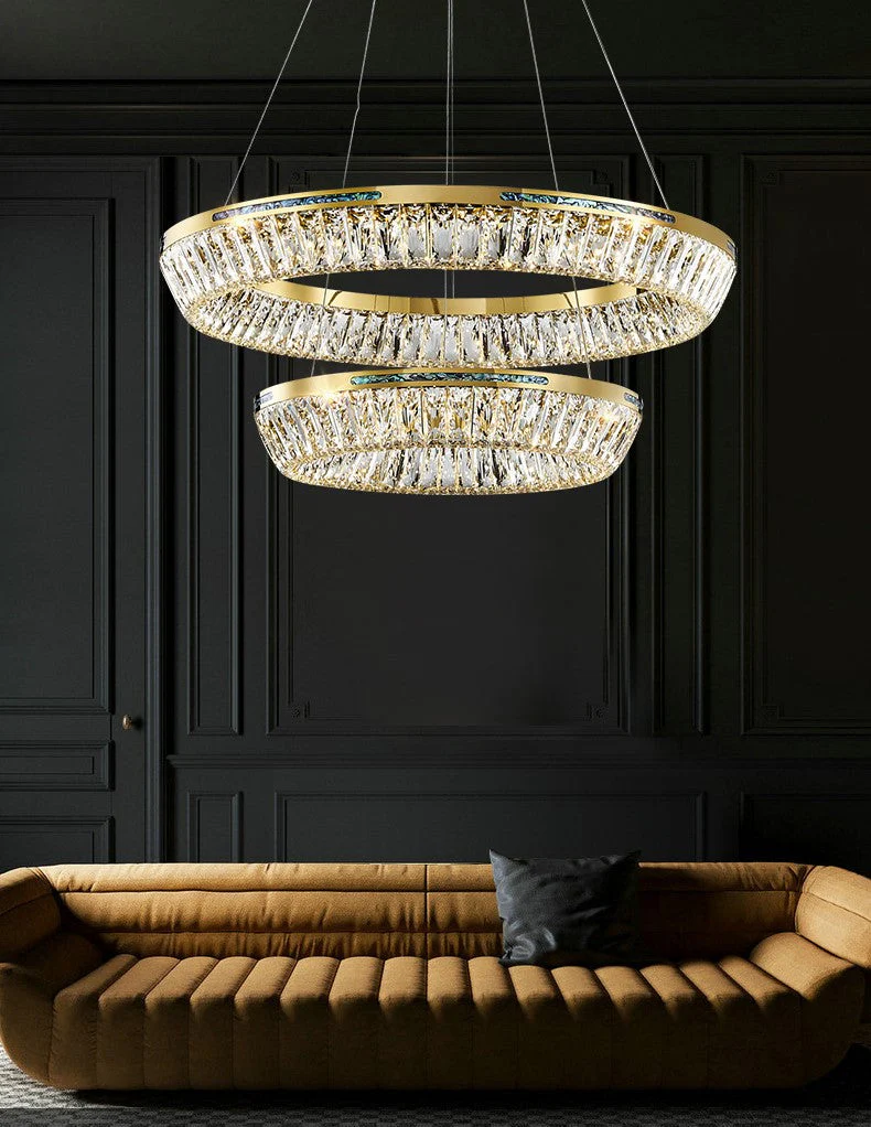 Light Luxury Creative Multi-layer Shell Crystal Art Chandelier for Living/Dining Room - Image 5