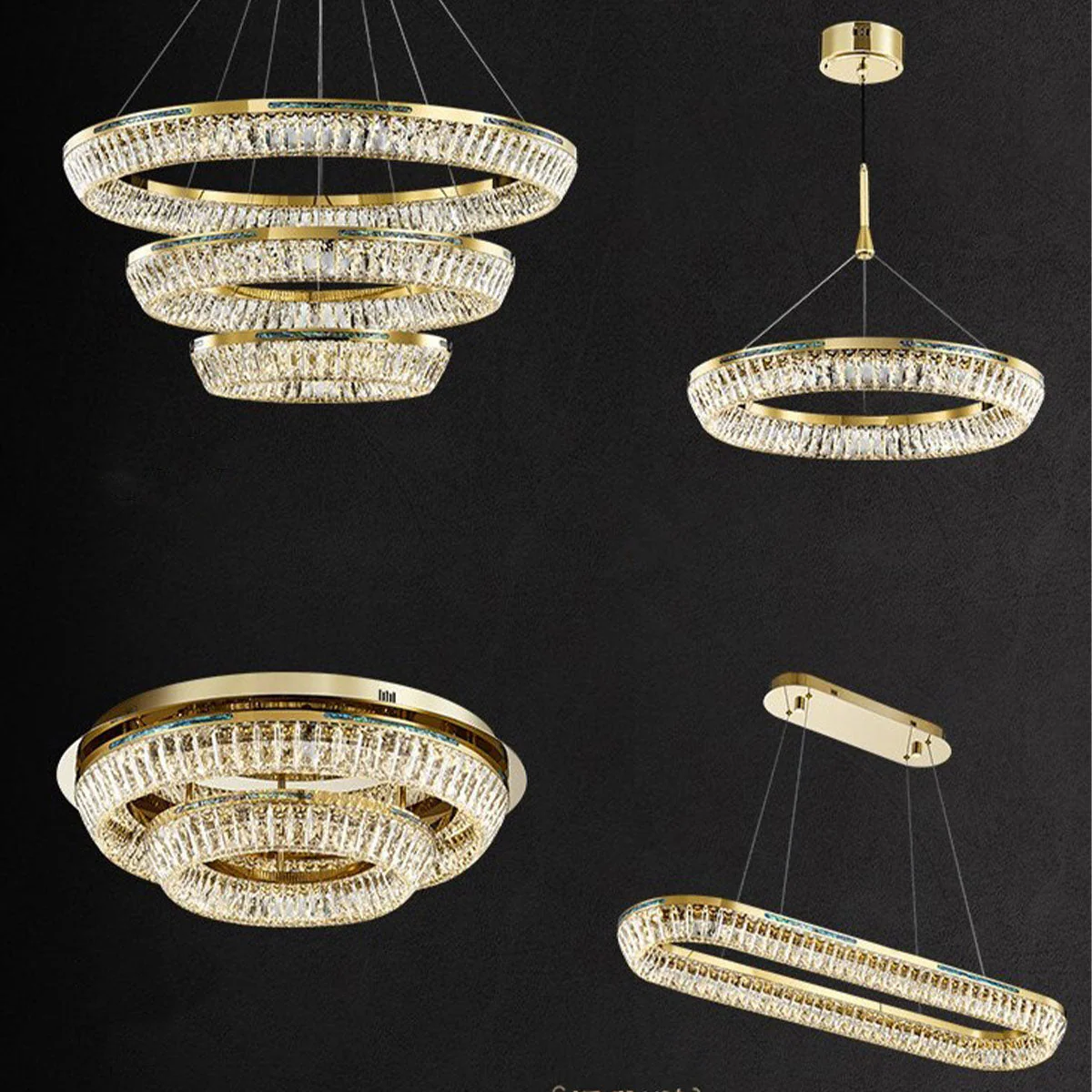 Light Luxury Creative Multi-layer Shell Crystal Art Chandelier for Living/Dining Room - Image 9