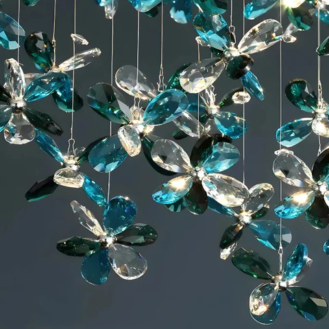 Luxury Crystal Flower Chandelier For Dining Room/Living Room - Image 8