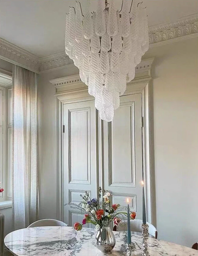 Light Luxury Multi-layered Teardrop Waterfall Chandelier for Living Room/Bedroom - Image 13