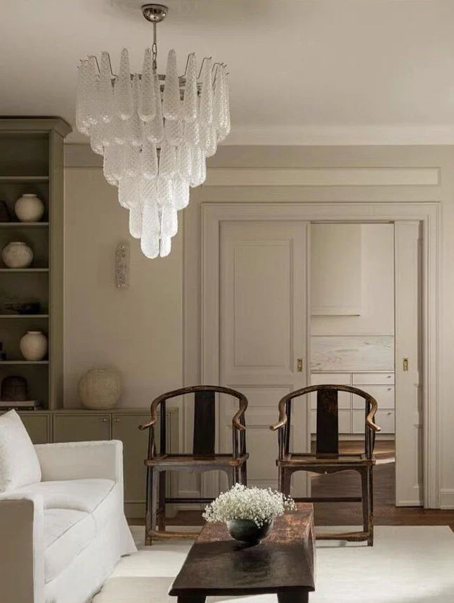 Light Luxury Multi-layered Teardrop Waterfall Chandelier for Living Room/Bedroom - Image 15