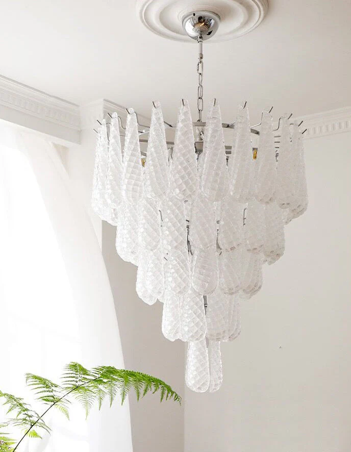 Light Luxury Multi-layered Teardrop Waterfall Chandelier for Living Room/Bedroom - Image 16