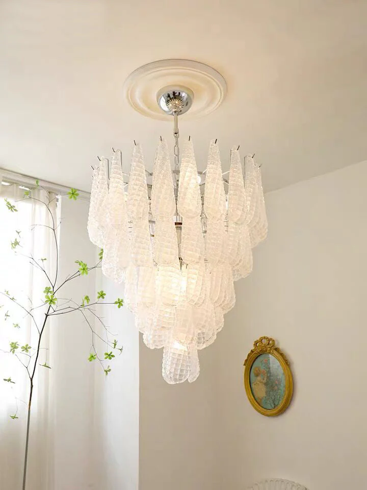 Light Luxury Multi-layered Teardrop Waterfall Chandelier for Living Room/Bedroom - Image 17